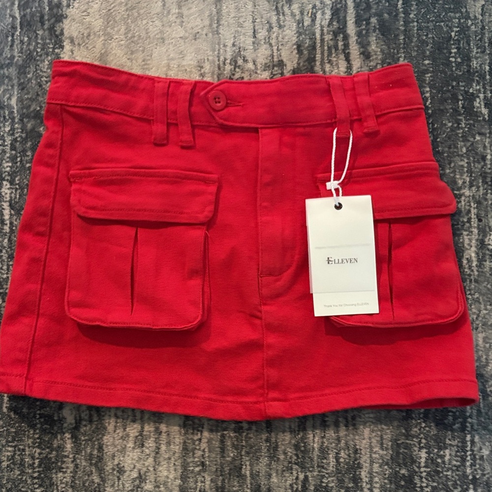 Red Mini Skirt for Women